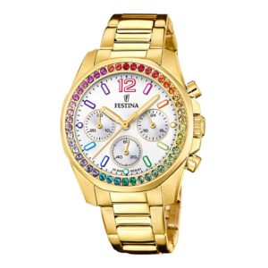 Moteriškas laikrodis Festina Boyfriend Rainbow F20609/2 Ladies Watch Chronograph