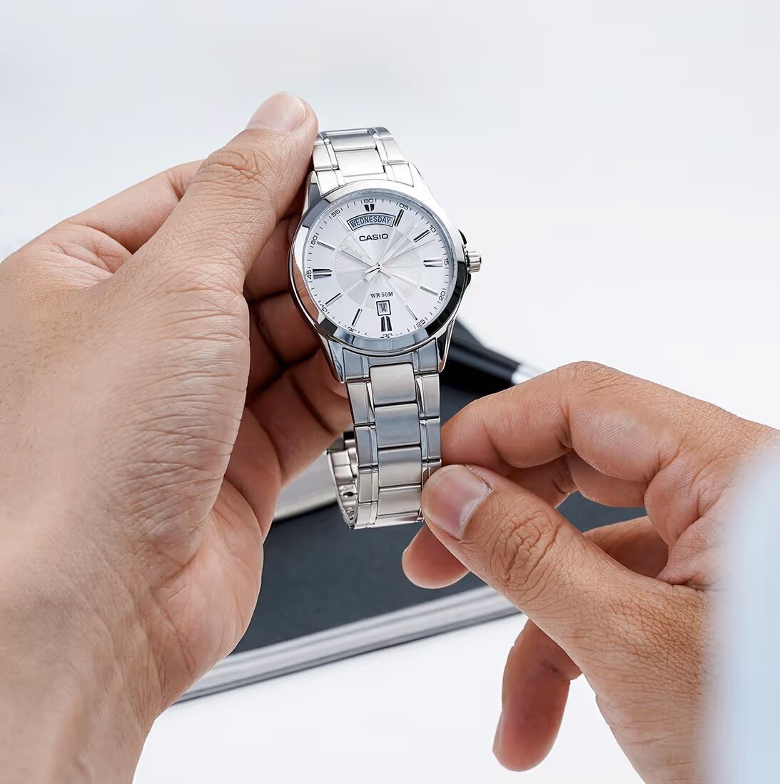 CASIO VYRIŠKAS LAIKRODIS MTP-1381D-7AVDF (zd076b) + DĖŽUTĖ - Image 7