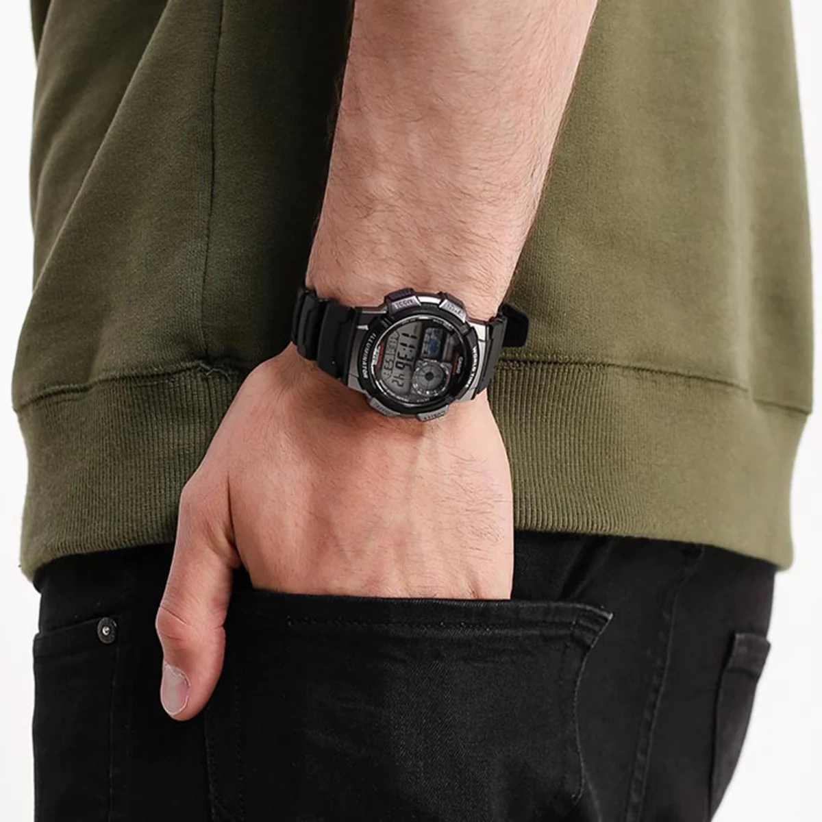 CASIO VYRIŠKAS LAIKRODIS AE-1000W 1BVDF (zd073g) – PASAULIO LAIKAS + DĖŽUTĖ - Image 7