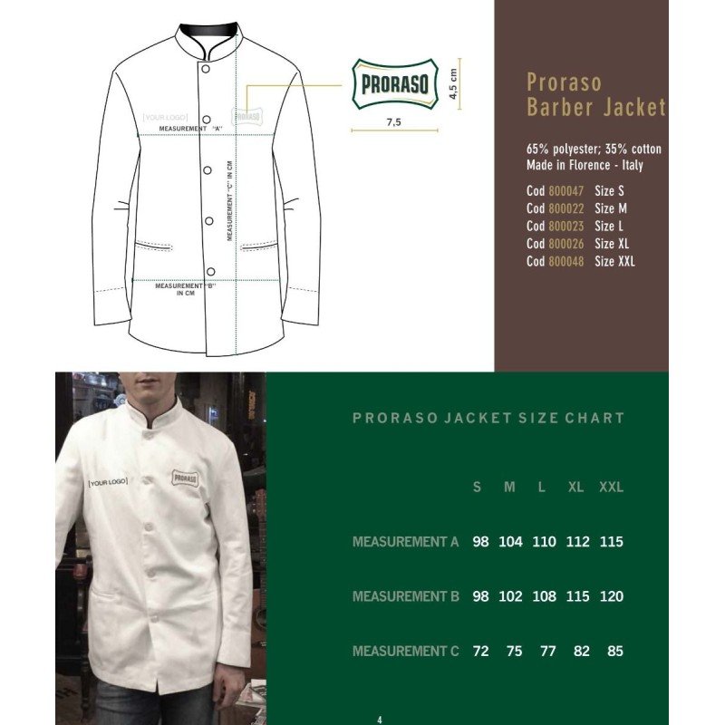 Barber Jacket Kirpėjo švarkas S dydis, 1vnt – papildomas vaizdas 1