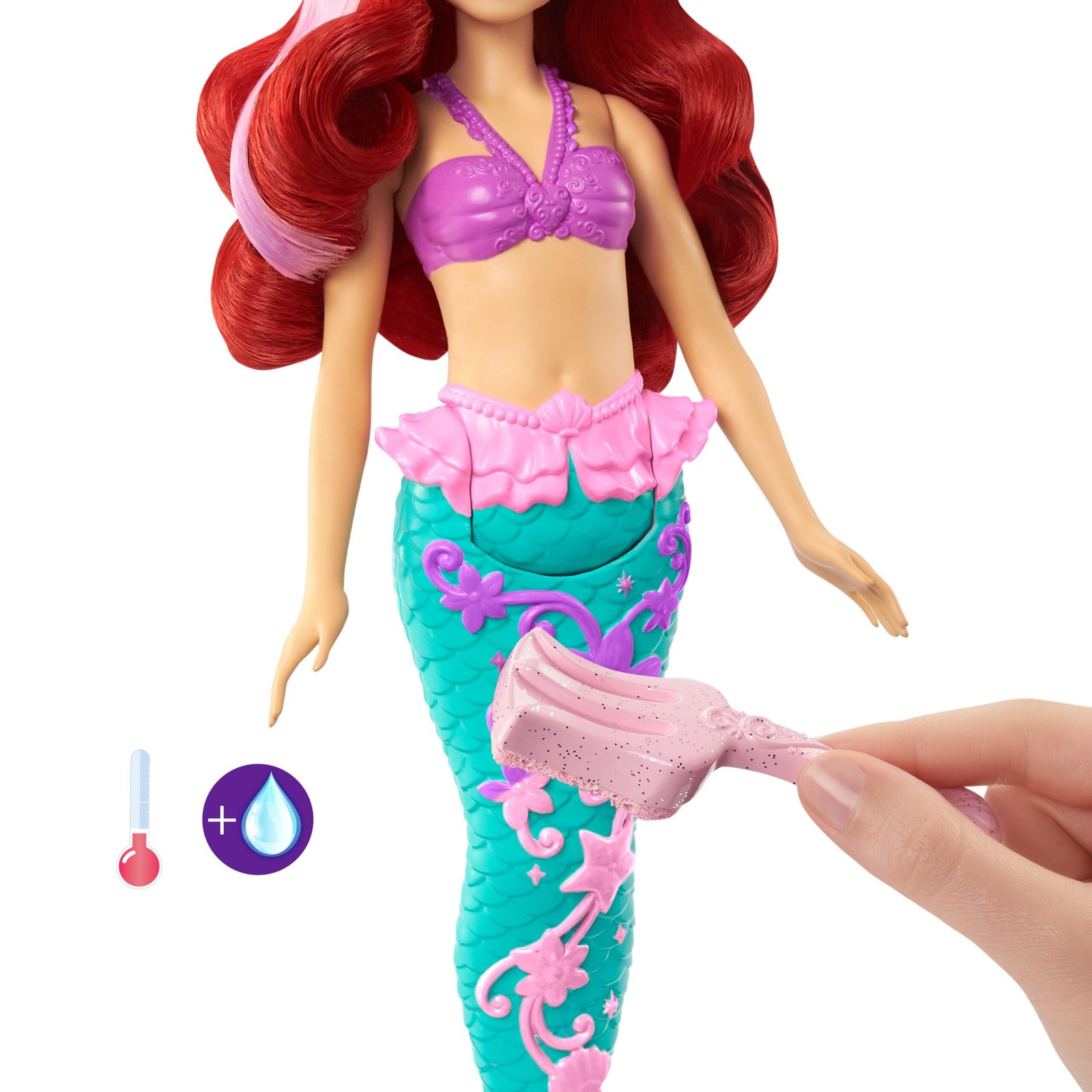 „DISNEY PRINCESS“ lėlė - Arielė su spalvų keitimo funkcija – papildomas vaizdas 4