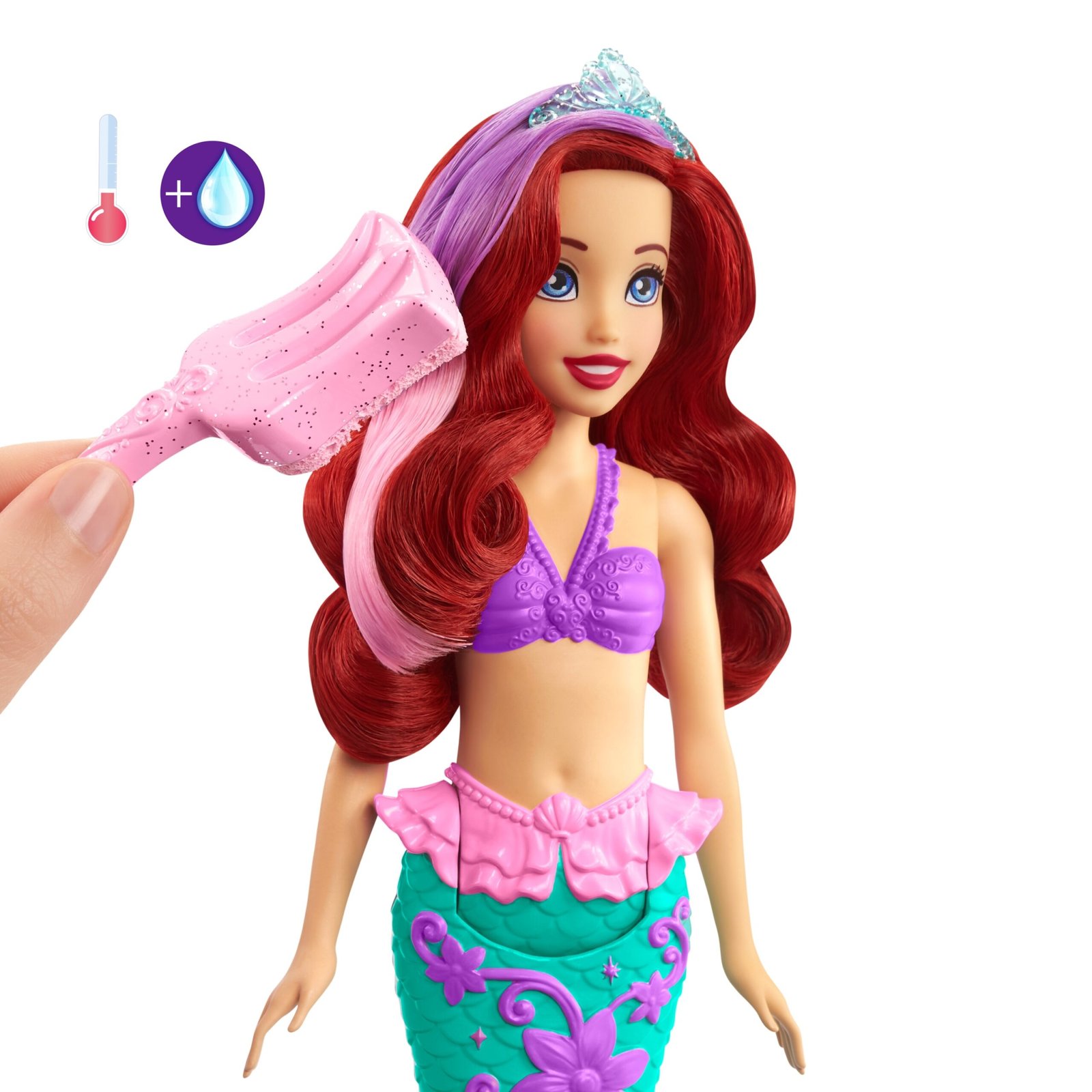 „DISNEY PRINCESS“ lėlė - Arielė su spalvų keitimo funkcija – papildomas vaizdas 6