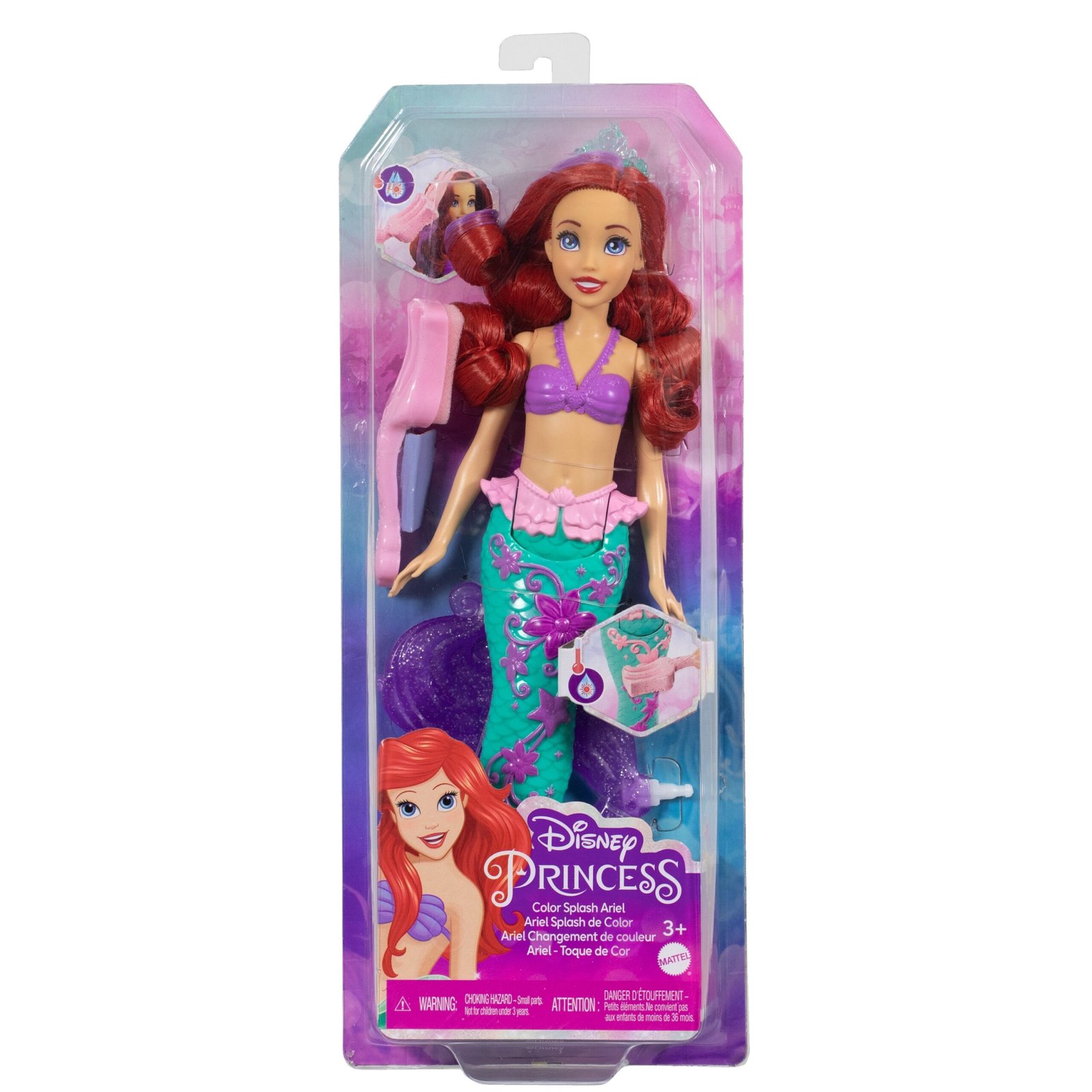 „DISNEY PRINCESS“ lėlė - Arielė su spalvų keitimo funkcija – papildomas vaizdas 8