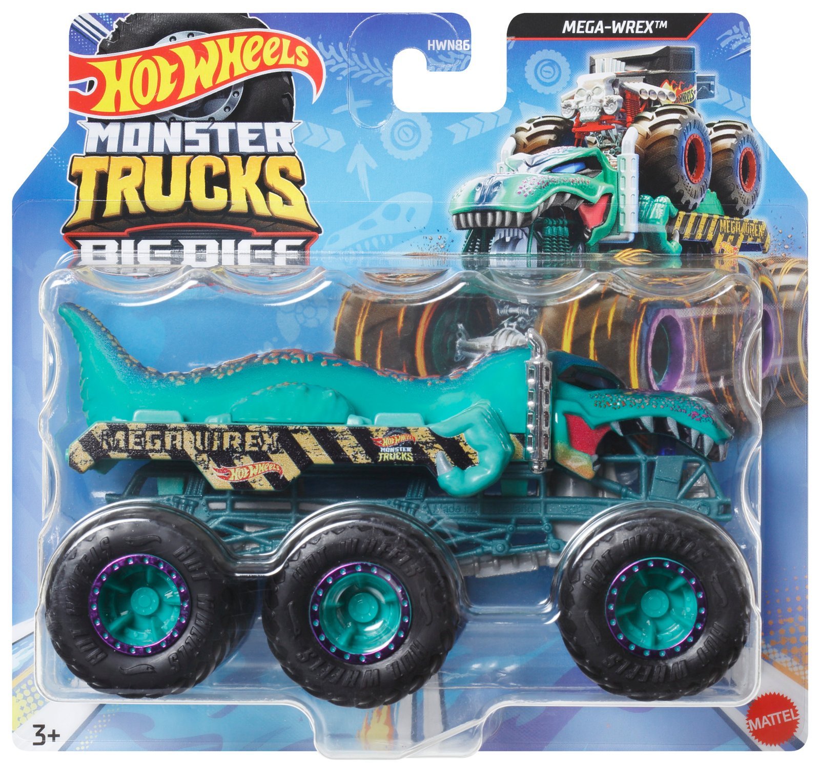 HOT WHEELS MONSTER TRUCKS 1:64 mastelio džipai (HWN86) – papildomas vaizdas 4