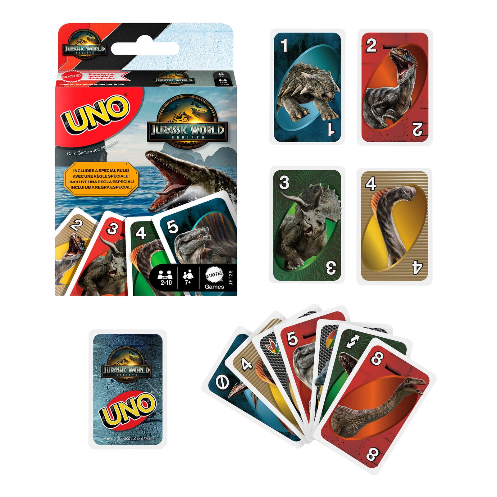 UNO kortos JURASSIC WORLD (JFT28) – papildomas vaizdas 4