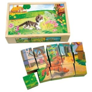Kaladėlių dėlionė Naminiai gyvūnai, 3+