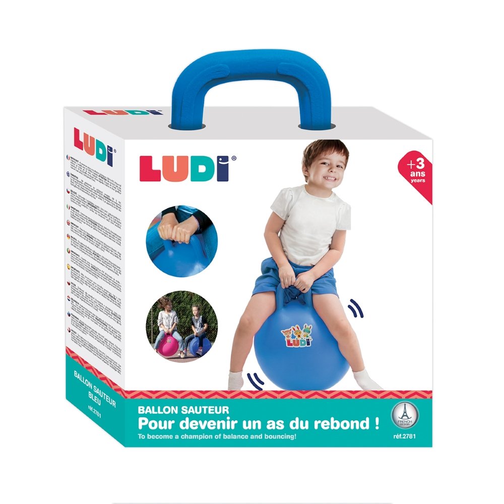 LUDI šokinėjimo kamuolys, mėlynas 45 cm – papildomas vaizdas 1