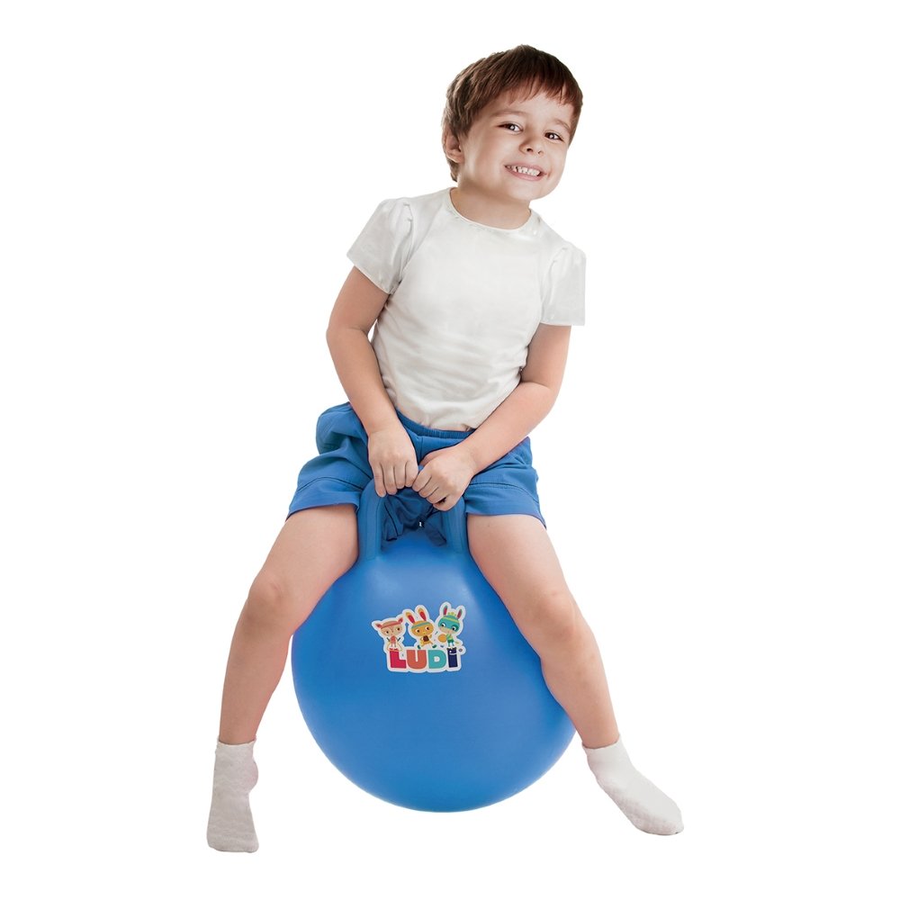 LUDI šokinėjimo kamuolys, mėlynas 45 cm – papildomas vaizdas 3