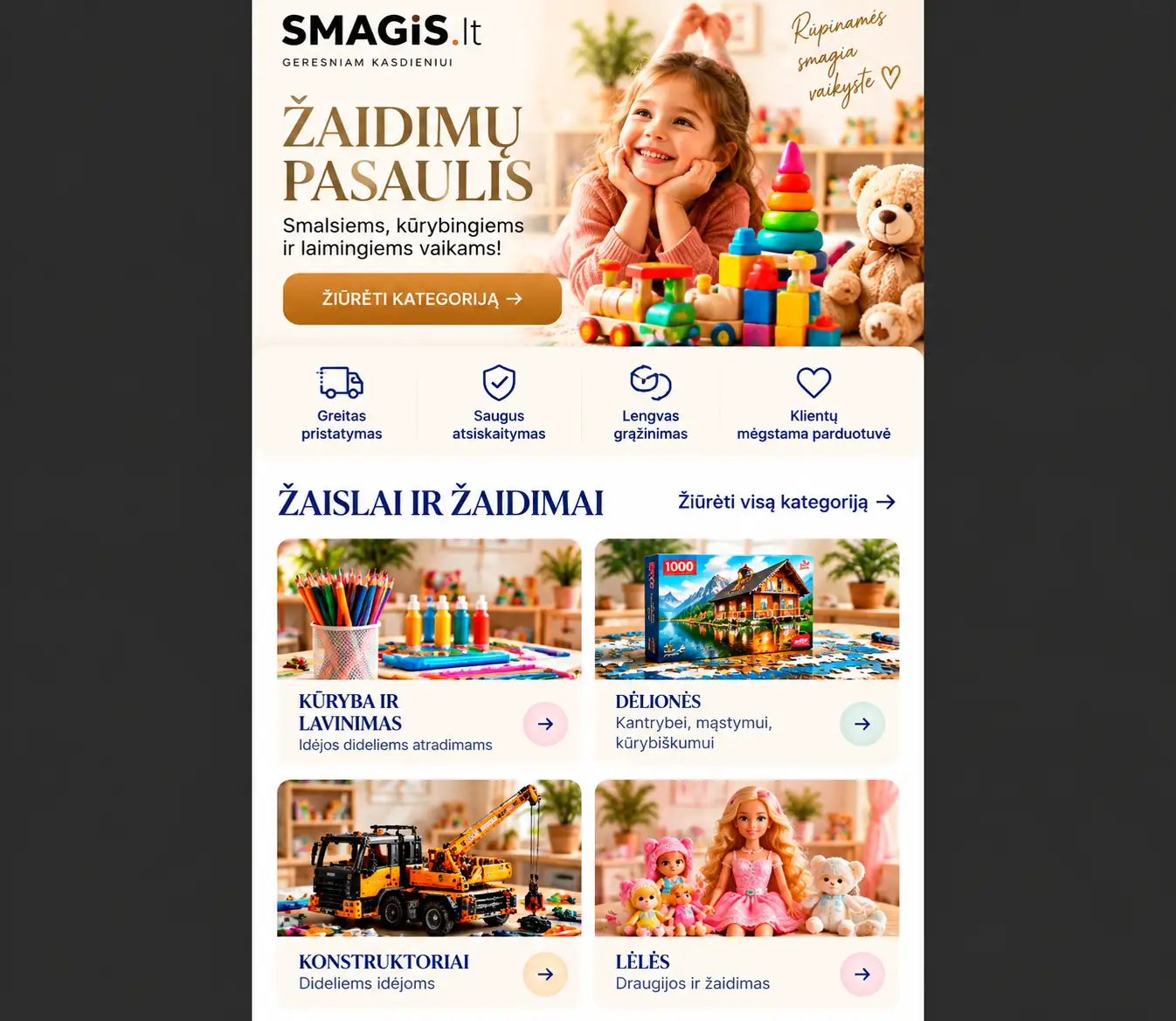 Žaislai ir žaidimai internetu – SMAGIS.LT