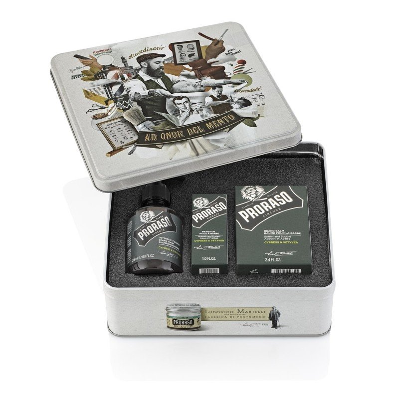 Cypress & Vetyver Vintage Beard Care Kit Vintažinis barzdos rinkinys, 1vnt.