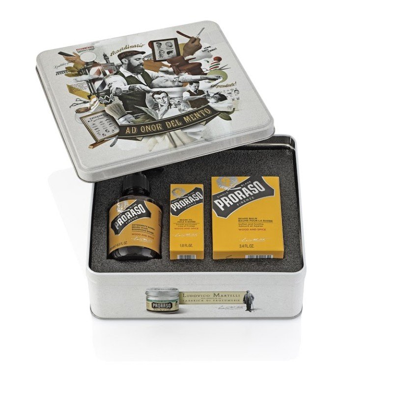 Wood & Spice Vintage Beard Care Kit Vintažinis barzdos rinkinys, 1vnt.