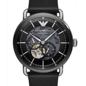 VYRIŠKI LAIKRODŽIAI EMPORIO ARMANI AVIATOR AUTOMATIC AR60026 + DĖŽUTĖ (zi099a)