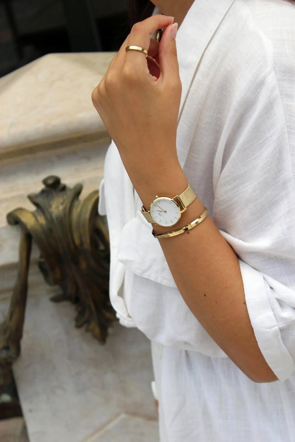 Moteriškas laikrodis DANIEL WELLINGTON DW00100350 – Petite Evergold 28 mm – 10