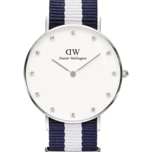 Moteriškas laikrodis DANIEL WELLINGTON Glasgow sidabrinis DW00100082