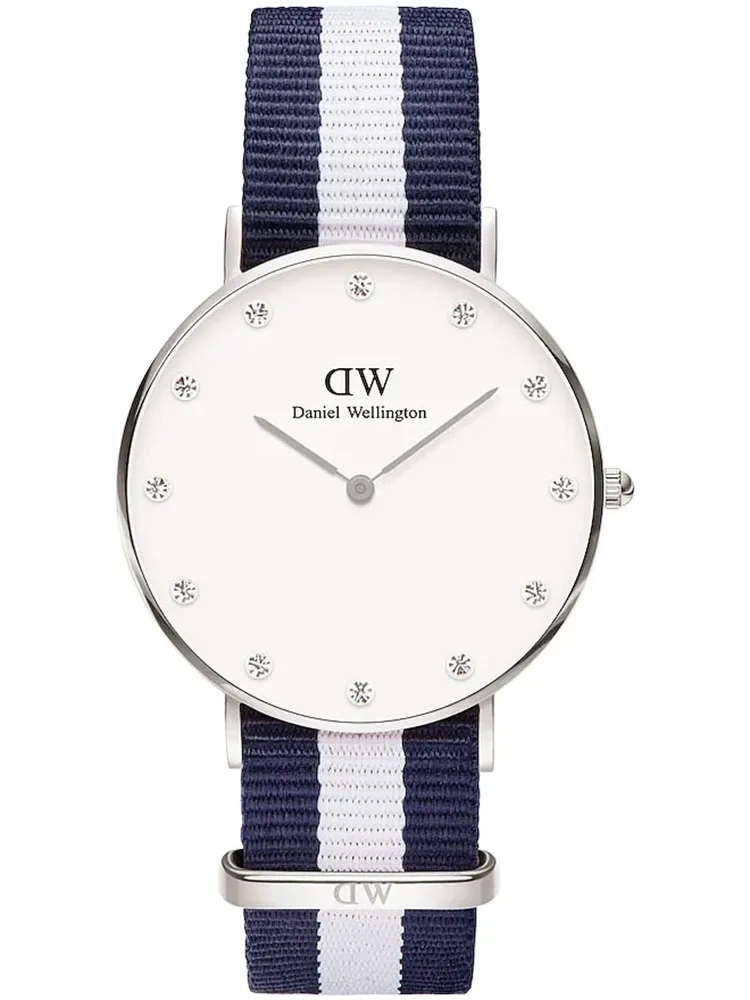 Moteriškas laikrodis DANIEL WELLINGTON Glasgow sidabrinis DW00100082