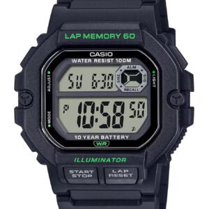 CASIO sportinis vyriškas laikrodis WS-1400H-1A + dėžutė