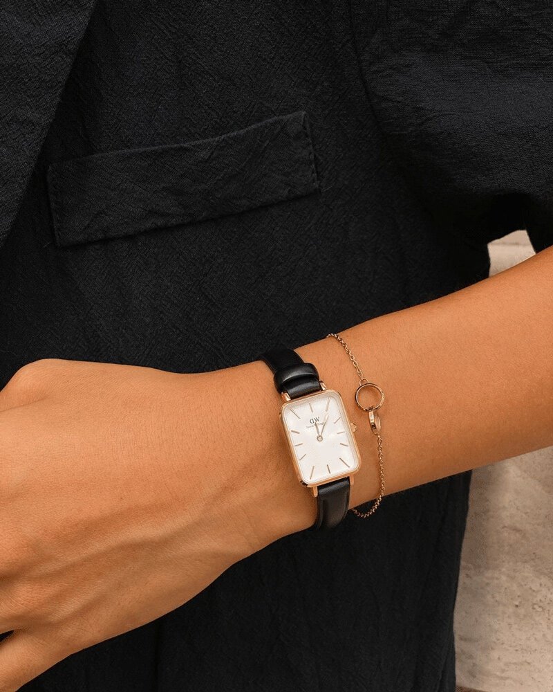 Moteriškas laikrodis DANIEL WELLINGTON DW00100434 – Quadro Pressed Sheffield Gold 32 mm – 4
