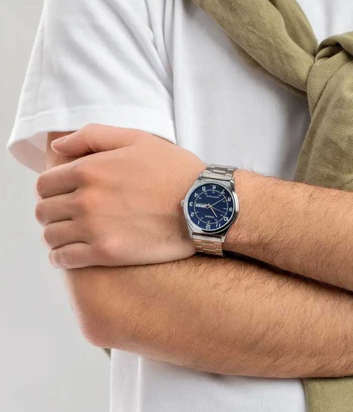 Casio vyriškas laikrodis MTP-V006D-2B + DĖŽUTĖ - Image 4