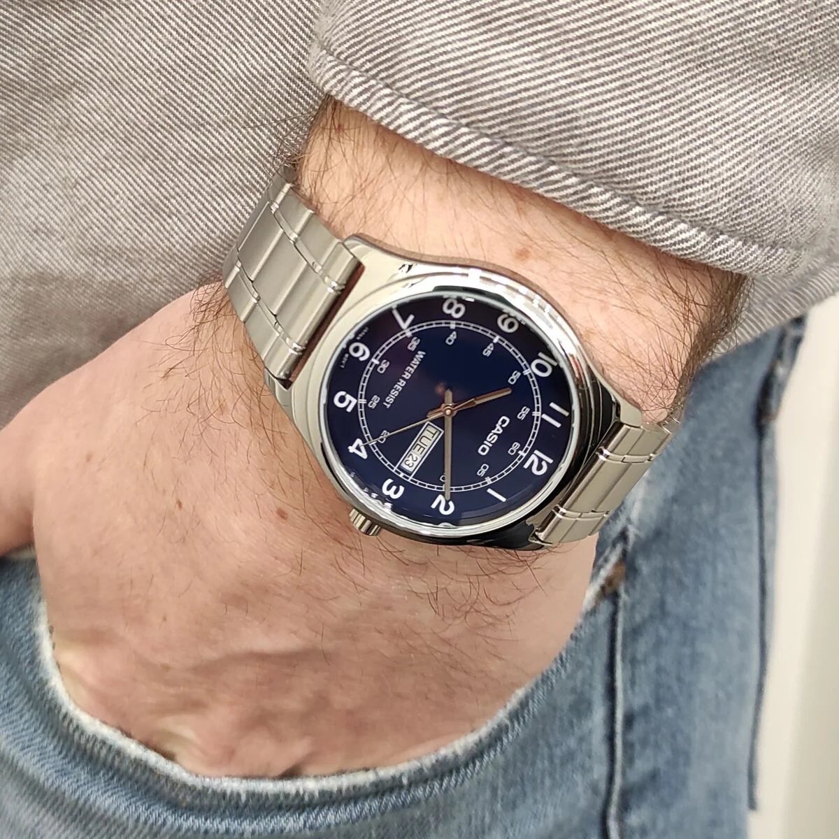 Casio vyriškas laikrodis MTP-V006D-2B + DĖŽUTĖ - Image 6