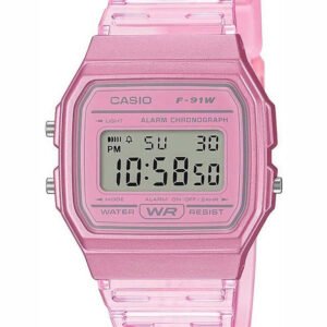 Casio Retro Vintage moteriškas laikrodis F-91WS-4 (zd648a) + DĖŽUTĖ