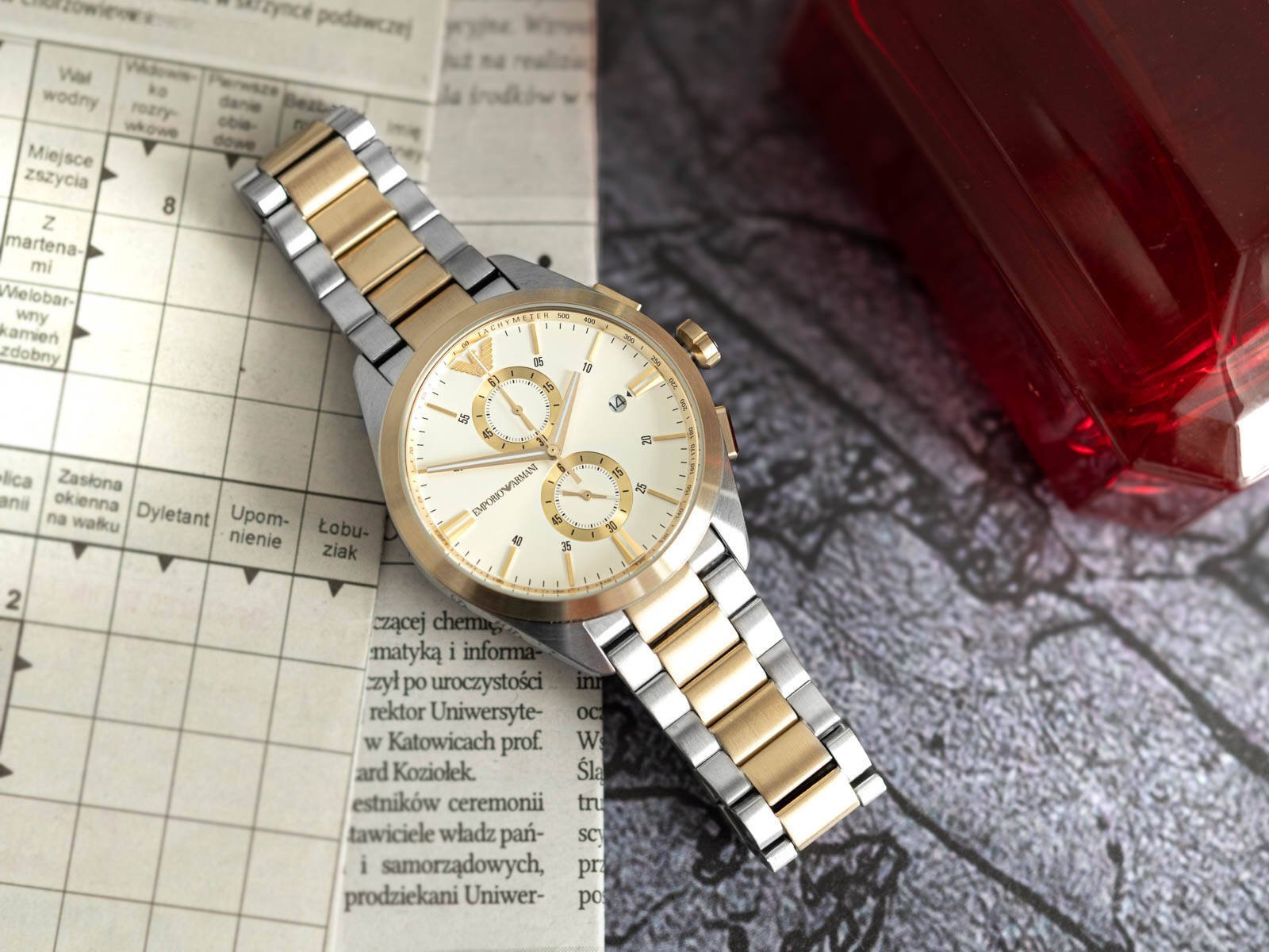 Vyrų laikrodis EMPORIO ARMANI AR11605 CLAUDIO + DĖŽUTĖ - Image 5