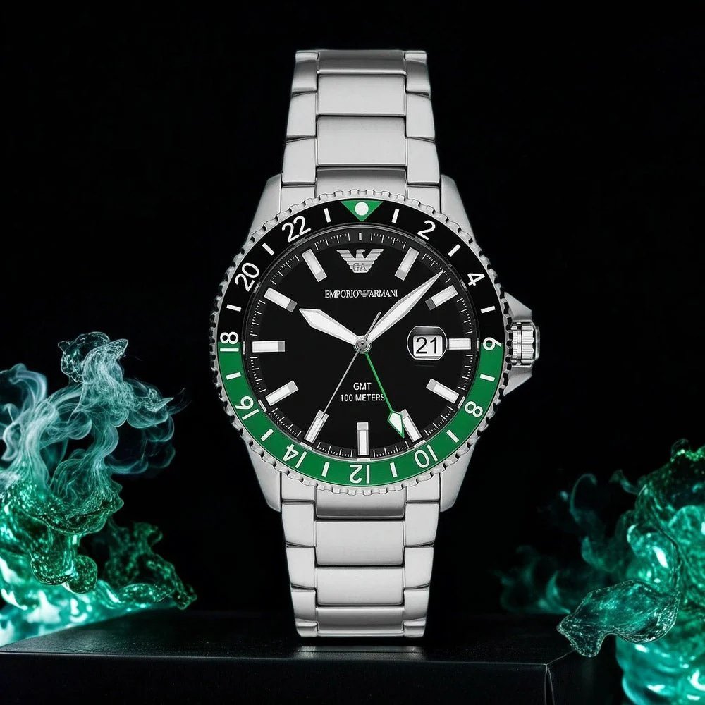 Vyriškas laikrodis EMPORIO ARMANI AR11589 – „Diver GMT“ – 8