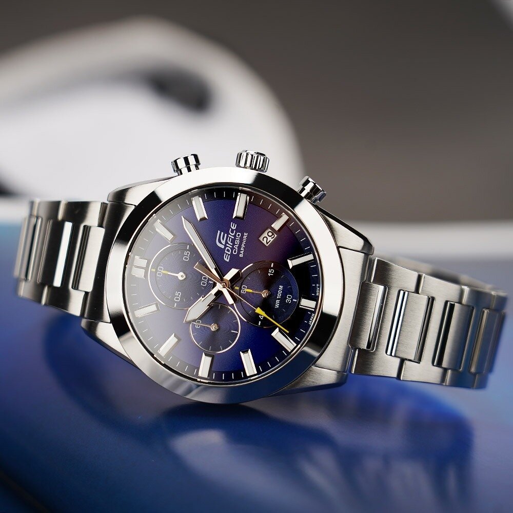 Vyriškas laikrodis Casio EDIFICE Chronograph EFB-710D-2A + DĖŽUTĖ - Image 5