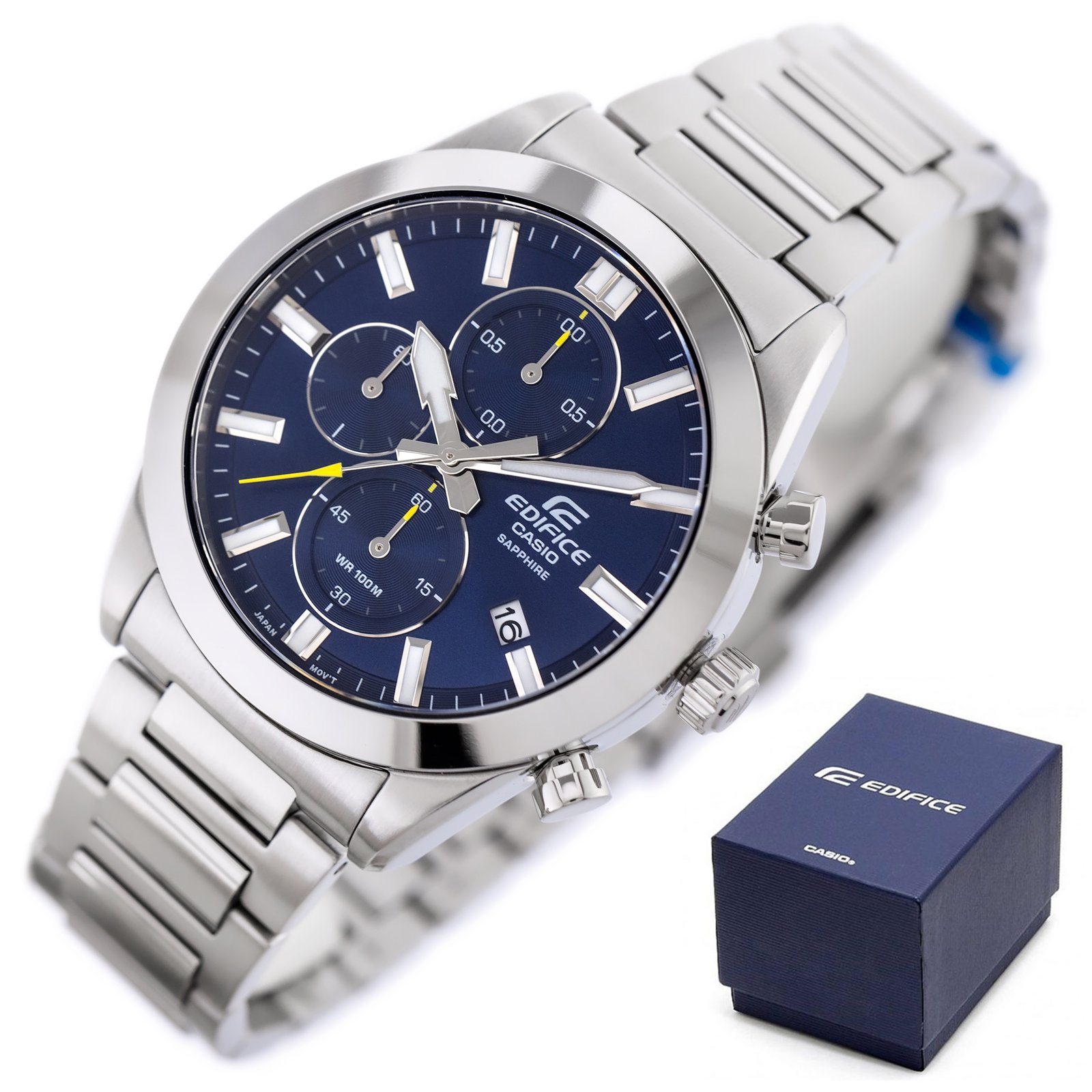 Vyriškas laikrodis Casio EDIFICE Chronograph EFB-710D-2A + DĖŽUTĖ - Image 11