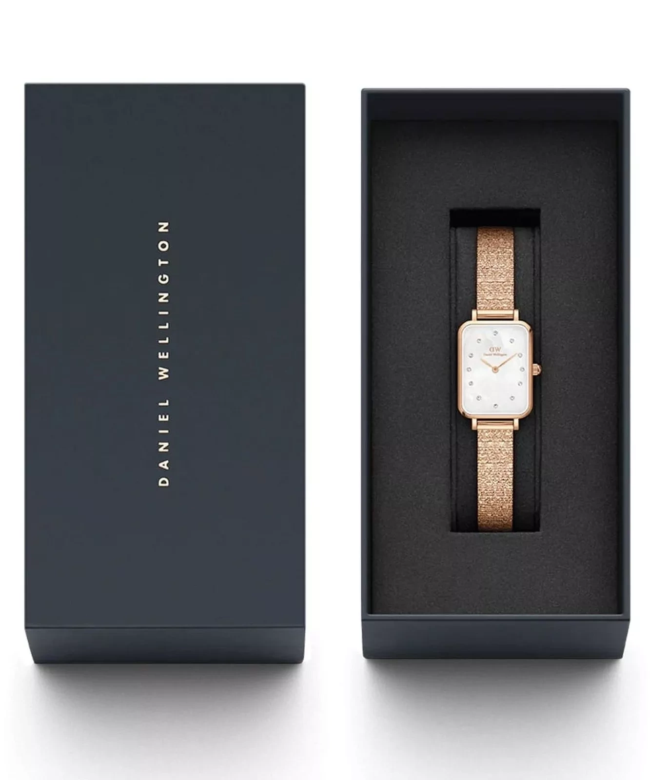 Moteriškas laikrodis DANIEL WELLINGTON Quadro Lumine Pressed Piano 20 mm DW00100578 – 6