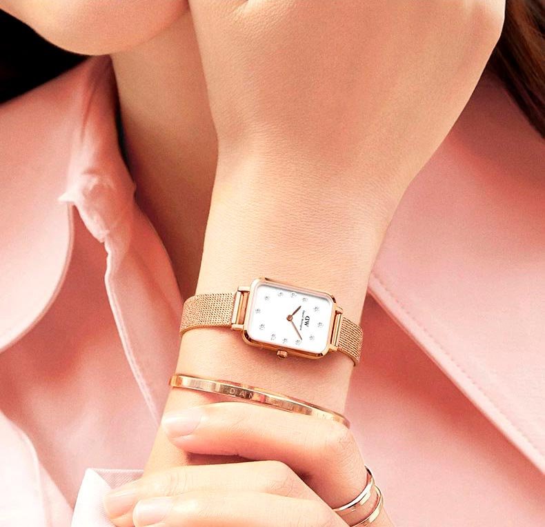 Moteriškas laikrodis DANIEL WELLINGTON Quadro Lumine Pressed Piano 20 mm DW00100578 – 5