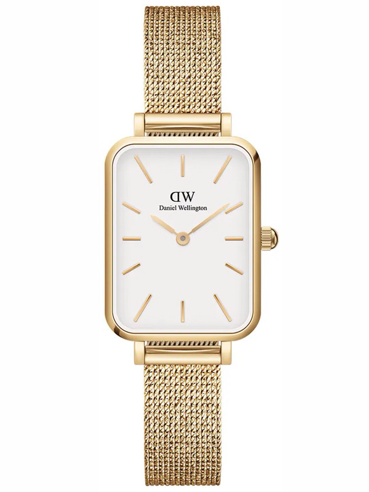 Moteriškas laikrodis DANIEL WELLINGTON Quadro Pressed Evergold 20 mm DW00100556