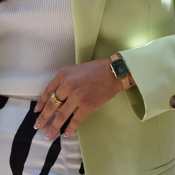 Moteriškas laikrodis DANIEL WELLINGTON Quadro Pressed Evergold Emerald 20 mm DW00100561 – 5