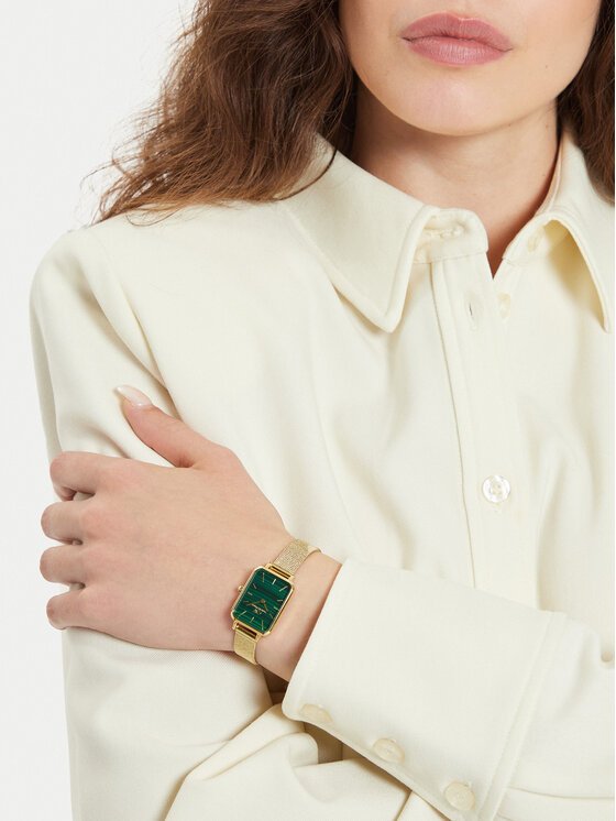 Moteriškas laikrodis DANIEL WELLINGTON Quadro Pressed Evergold Emerald 20 mm DW00100561 – 6