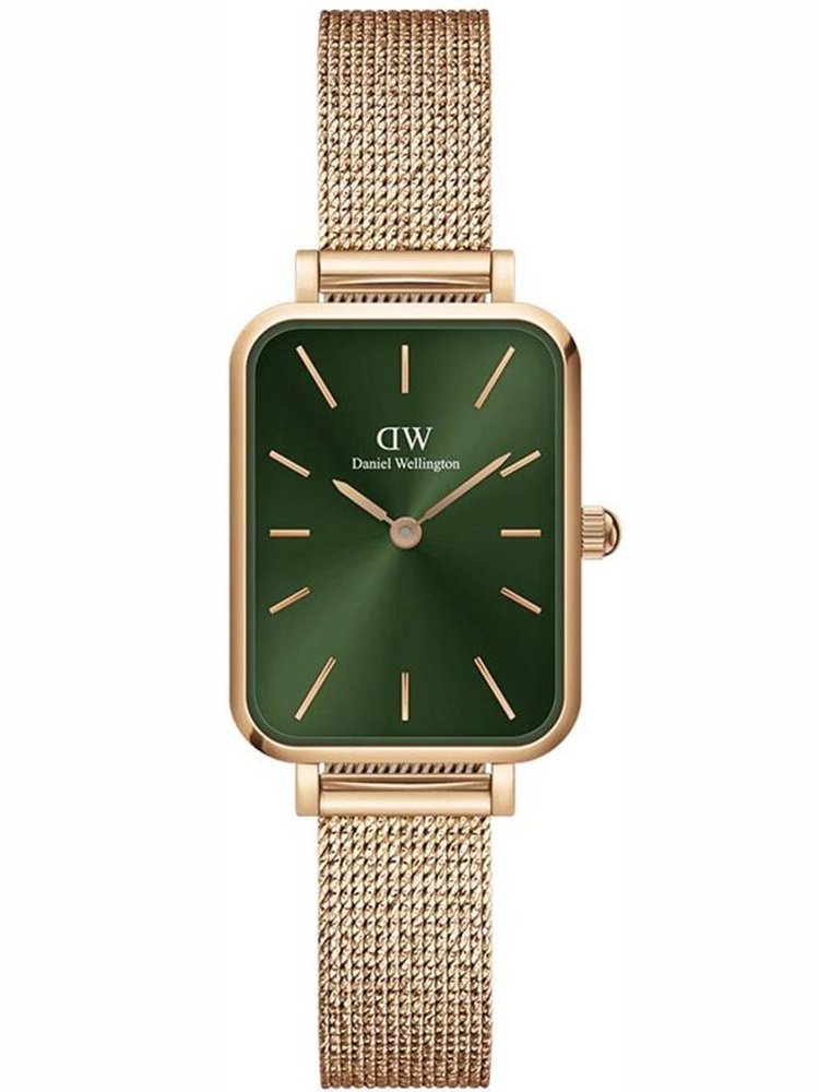 Moteriškas laikrodis DANIEL WELLINGTON Quadro Pressed Melrose Emerald 20 mm DW00100445