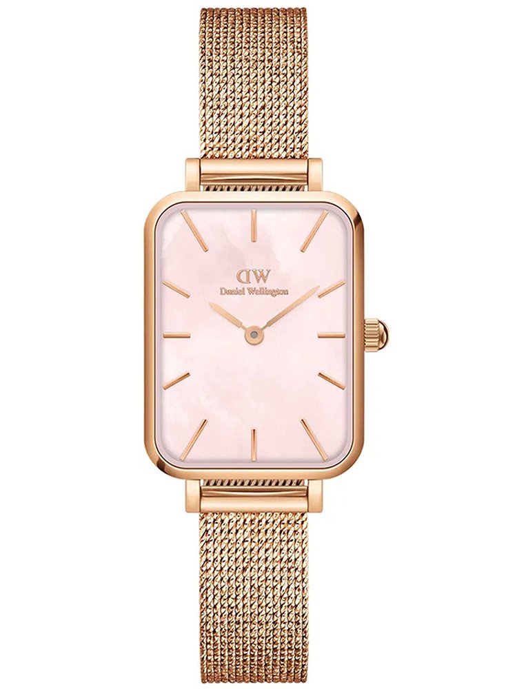 Moteriškas laikrodis DANIEL WELLINGTON Quadro Pressed Melrose Pearl 20mm DW00100510