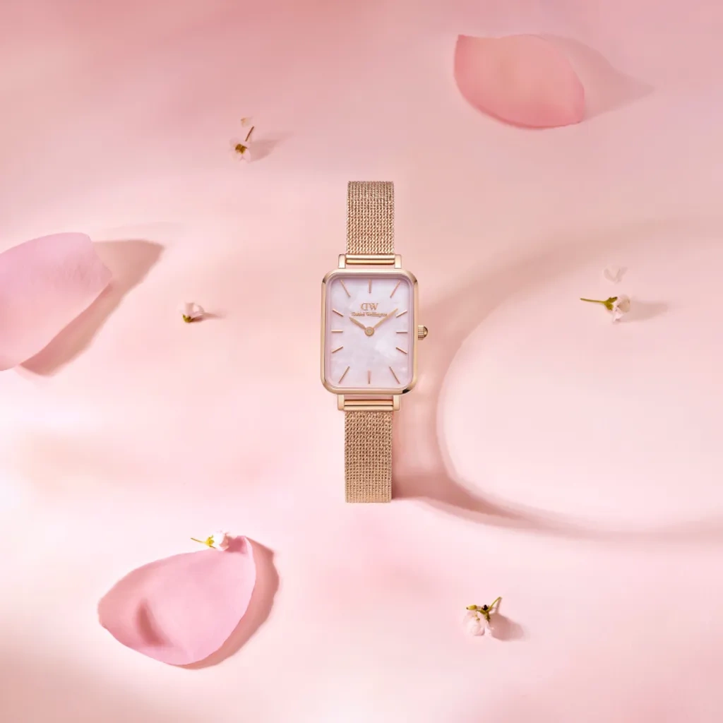 Moteriškas laikrodis DANIEL WELLINGTON Quadro Pressed Melrose Pearl 20mm DW00100510 – 7