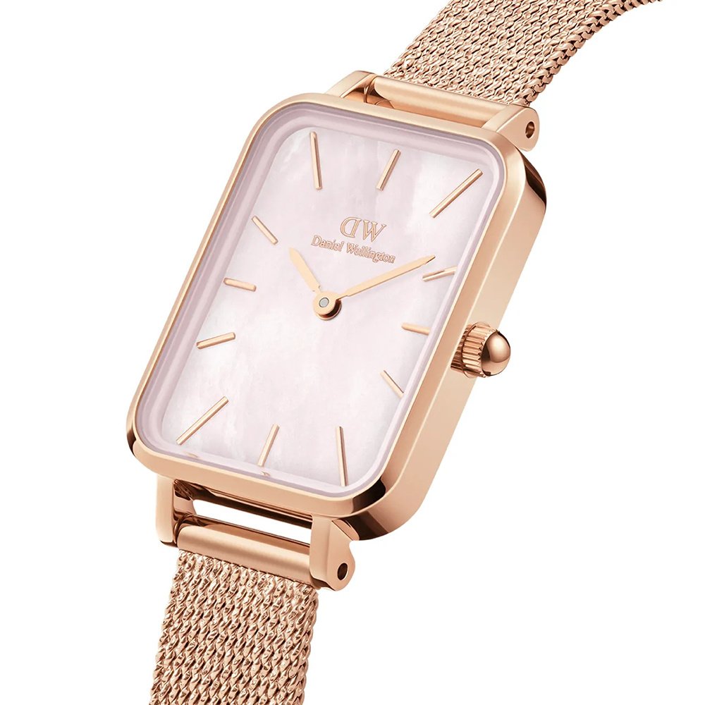 Moteriškas laikrodis DANIEL WELLINGTON Quadro Pressed Melrose Pearl 20mm DW00100510 – 2