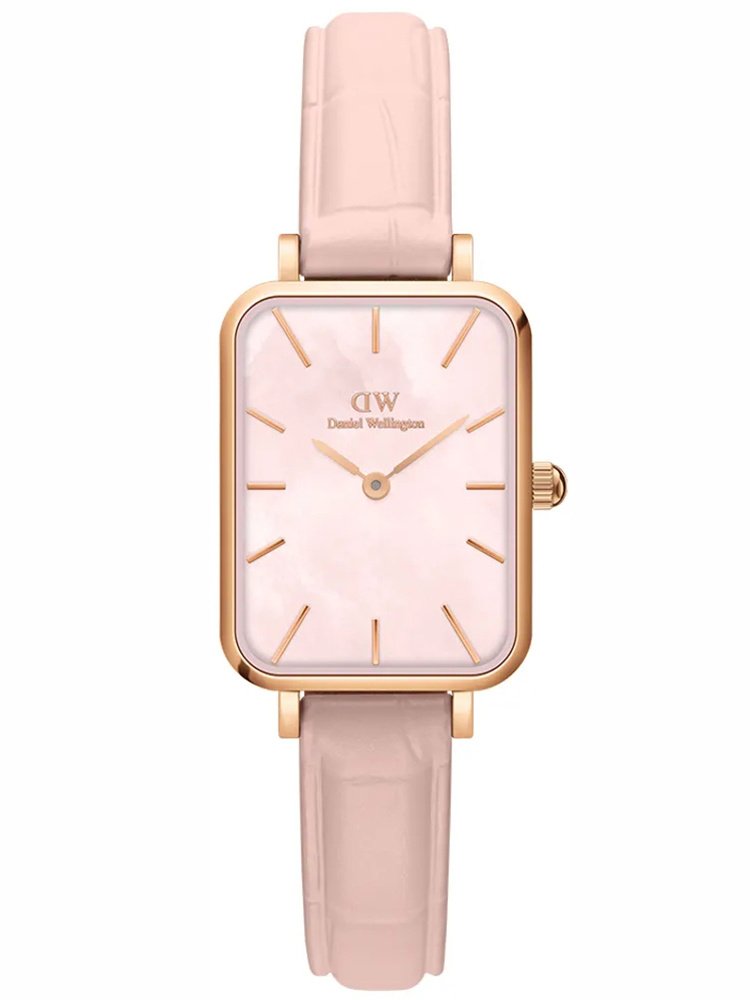 Moteriškas laikrodis DANIEL WELLINGTON Quadro Pressed Melrose Pearl 20mm DW00100508