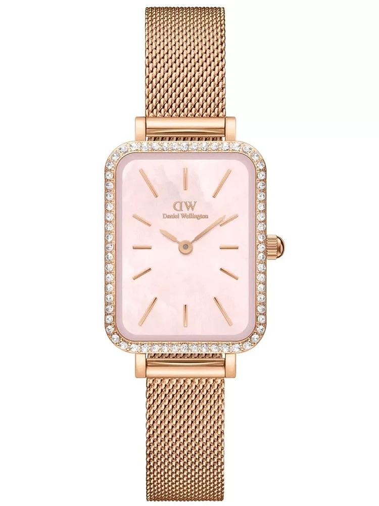 Moteriškas laikrodis DANIEL WELLINGTON Quadro Lumine Bezel Melrose Pink DW00100669