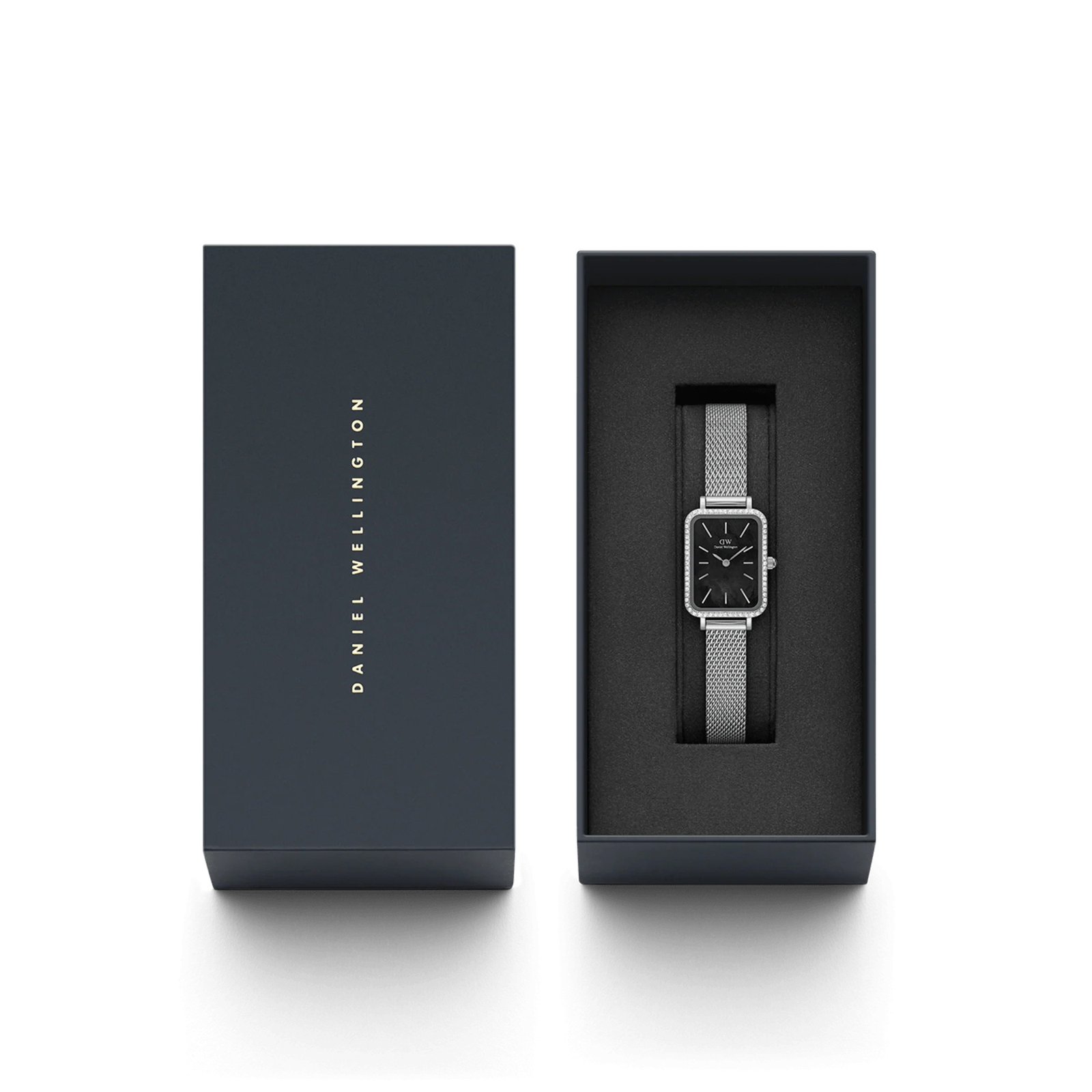 Moteriškas laikrodis DANIEL WELLINGTON Quadro Silver Mesh DW00100667 – 4