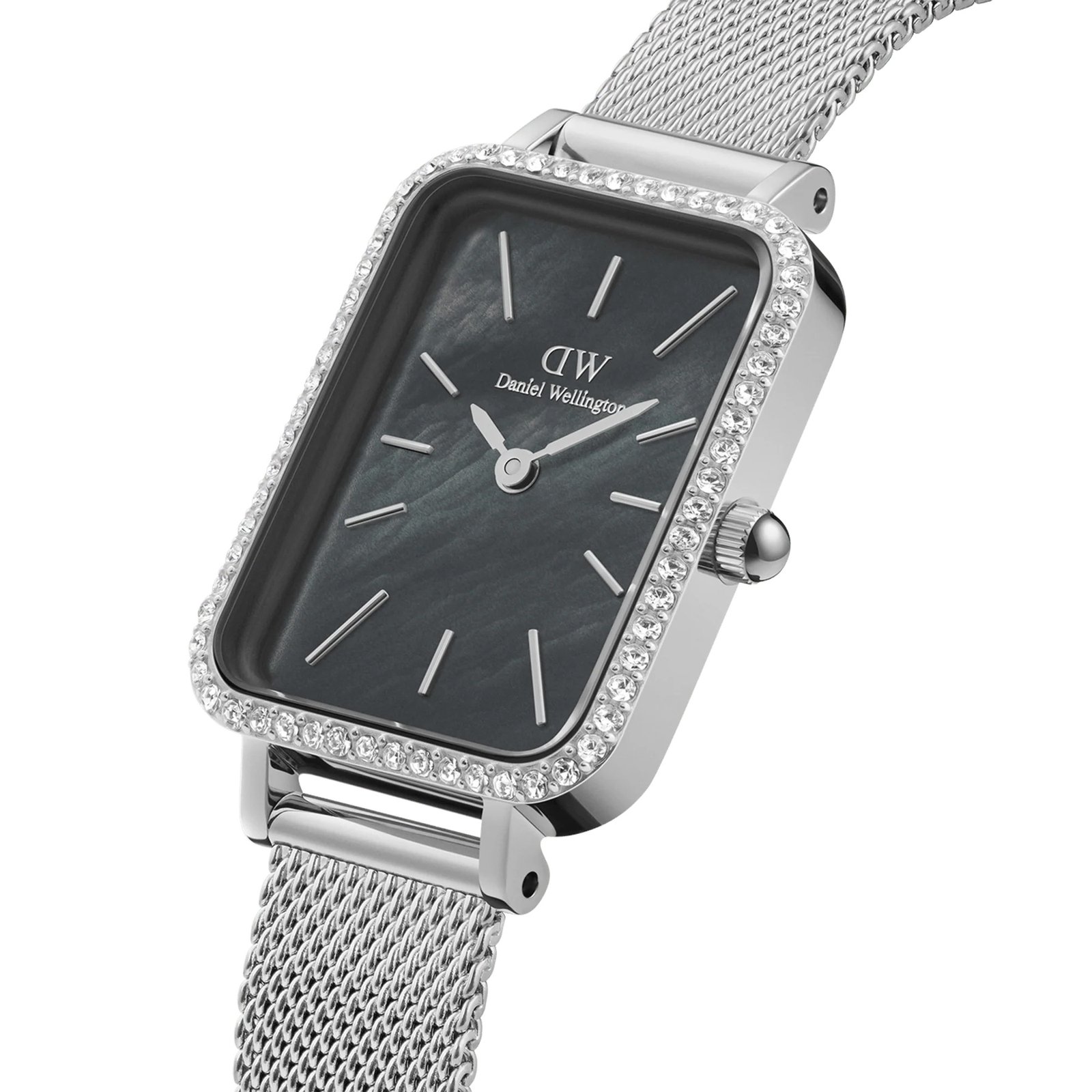 Moteriškas laikrodis DANIEL WELLINGTON Quadro Silver Mesh DW00100667 – 2