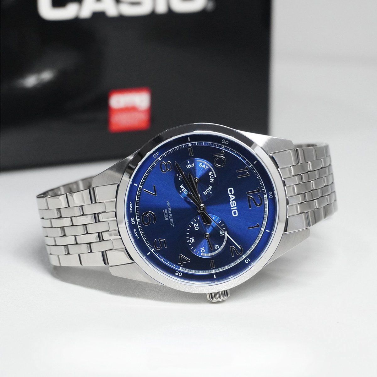 CASIO MTP-E340D-2A VYRIŠKAS LAIKRODIS (zd264b) + DĖŽUTĖ - Image 6