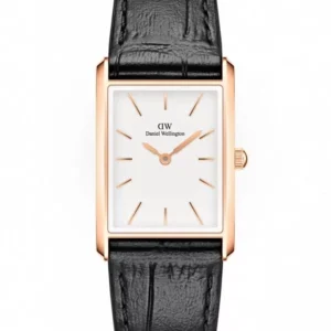 Moteriškas laikrodis DANIEL WELLINGTON Bound Black Crocodile Rose Gold 24mm DW00100698