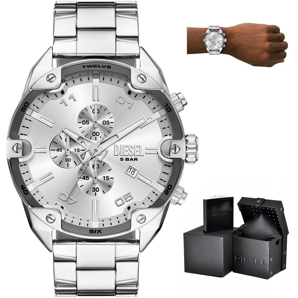 VYRIŠKAS LAIKRODIS DIESEL Spiked Chronograph DZ4655 + DĖŽUTĖ - Image 7