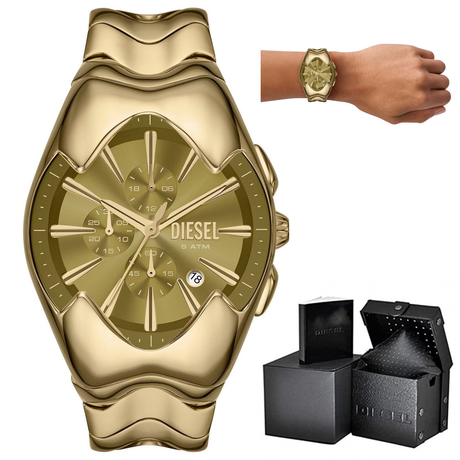 Vyriškas laikrodis DIESEL Spiked Chronograph DZ4655 - Image 4