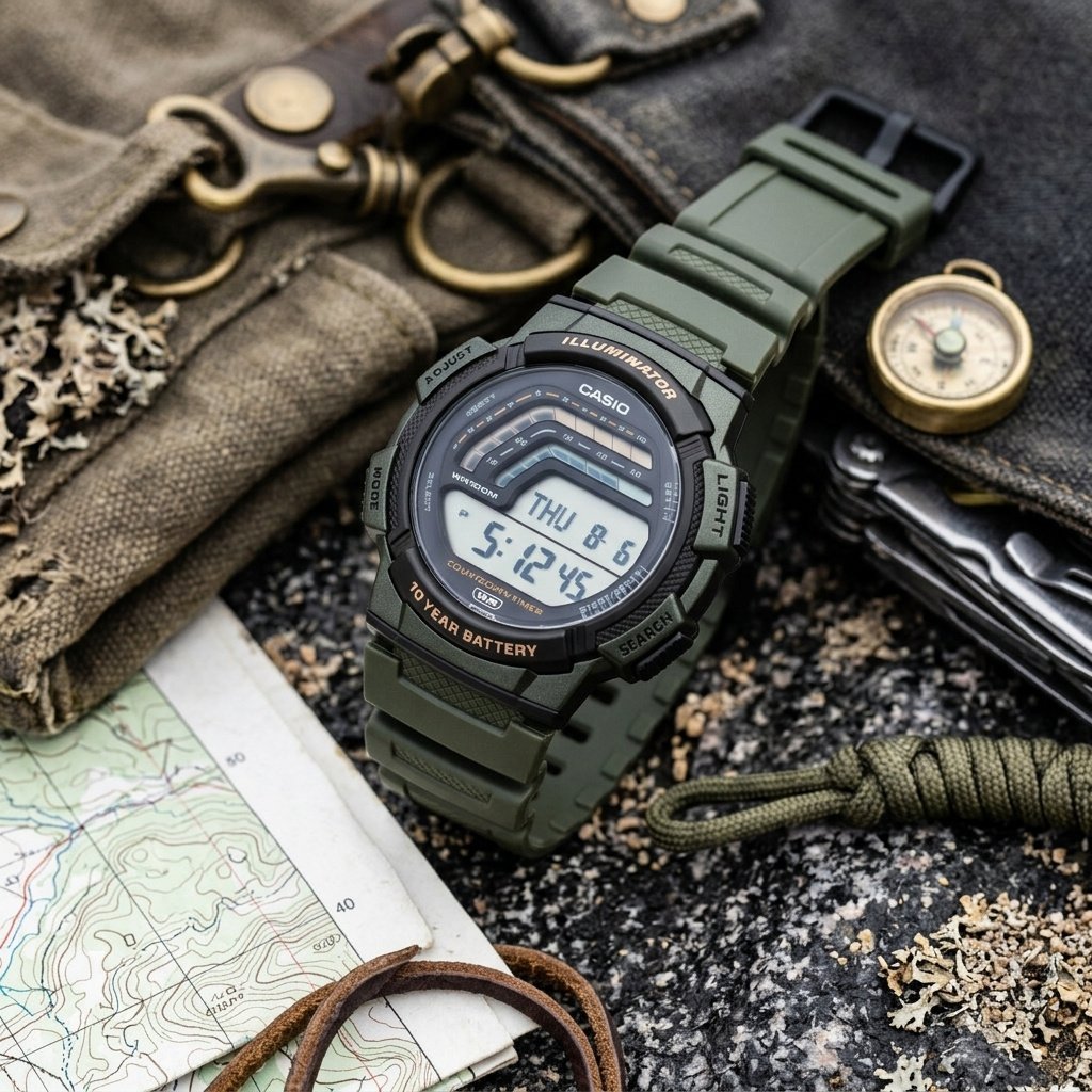 ZEGAREK MĘSKI CASIO WS-1800-3AVDF + BOX - Image 5