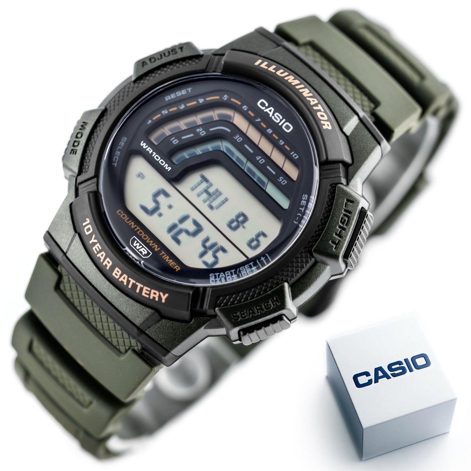 ZEGAREK MĘSKI CASIO WS-1800-3AVDF + BOX - Image 10