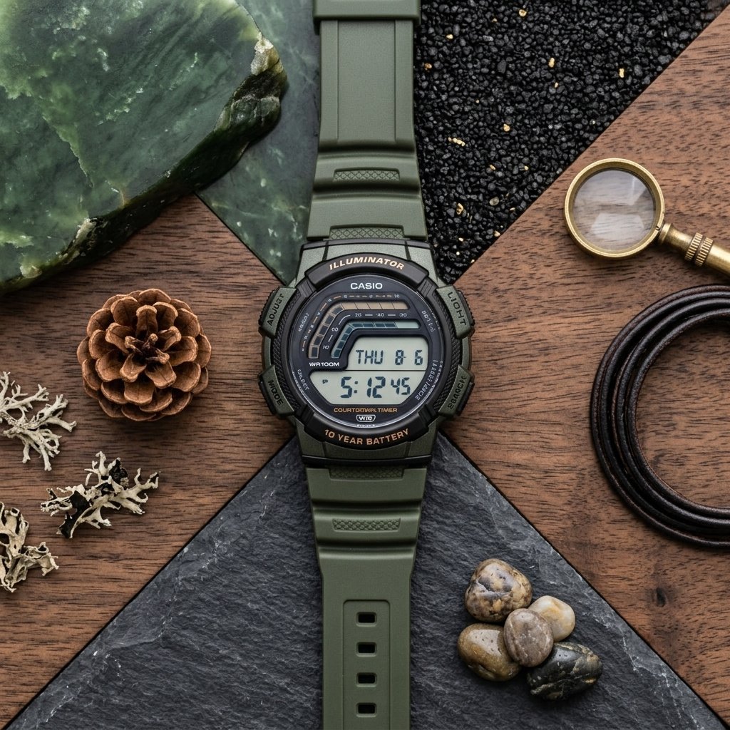 ZEGAREK MĘSKI CASIO WS-1800-3AVDF + BOX - Image 8