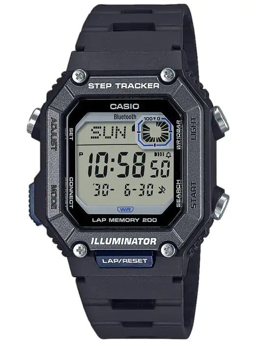 Vyriškas laikrodis CASIO skaitmeninis su mėnulio fazėmis WS-1700H-1AV