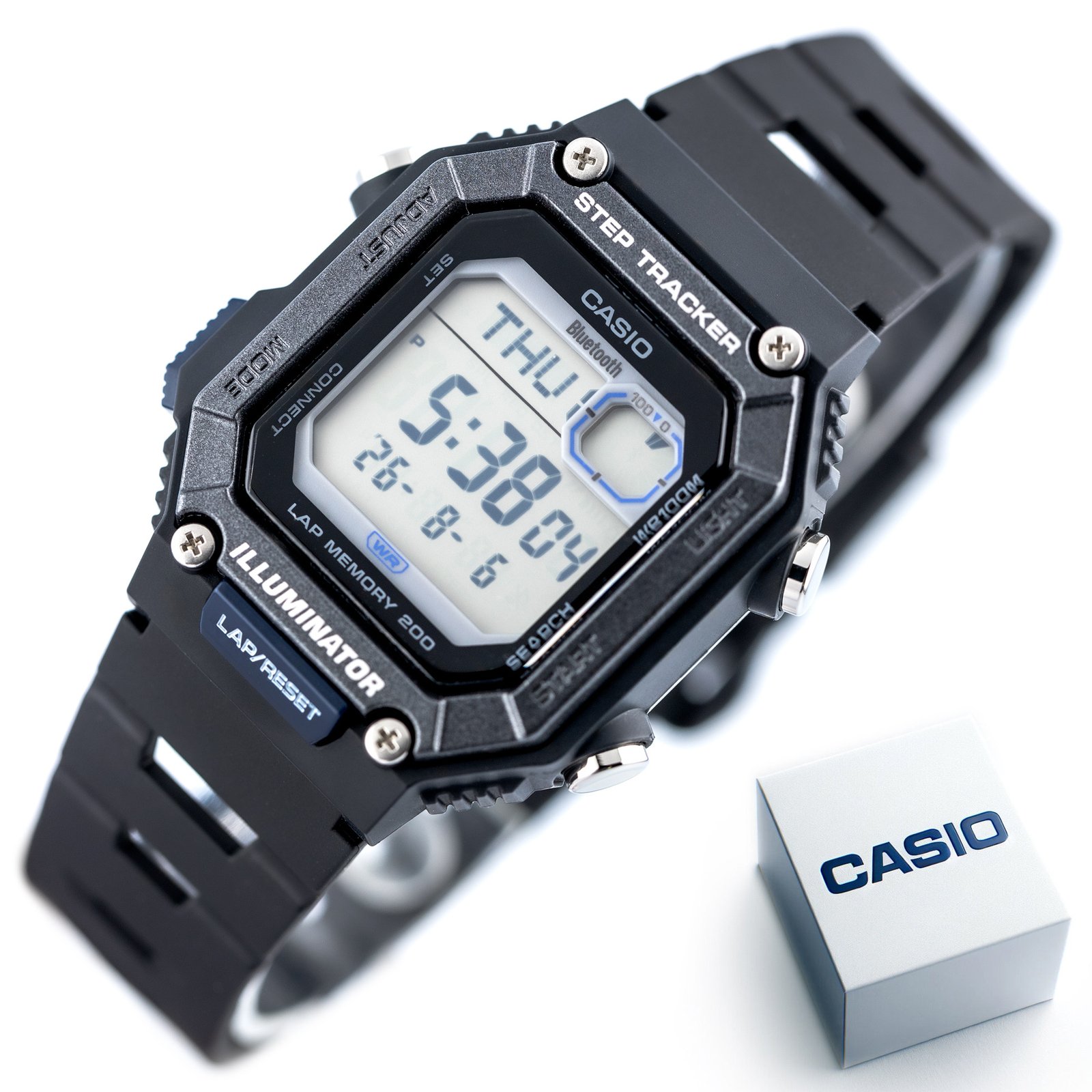 Vyriškas laikrodis CASIO skaitmeninis su mėnulio fazėmis WS-1700H-1AV – 10